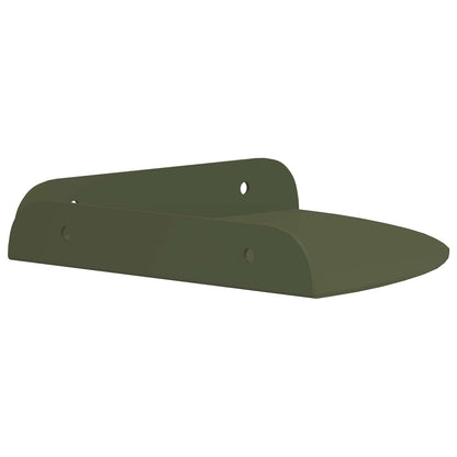 Floating Shelf with Shelf 4 pcs Olive Green 18 x 18 x 2 cm