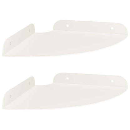 Floating Shelf with Shelf 2 pcs White 18 x 18 x 2 cm