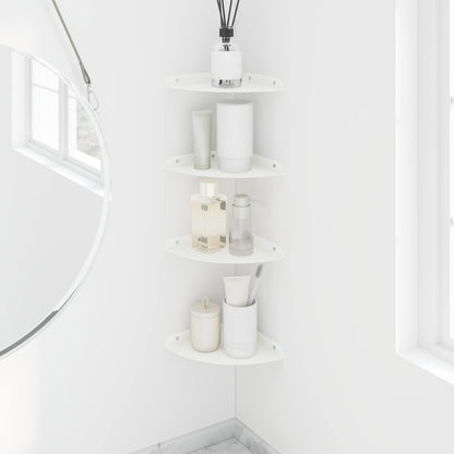 Floating Shelf with Shelf 4 pcs White 18 x 18 x 2 cm