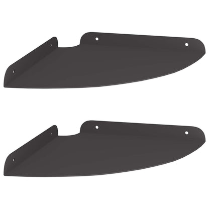 Corner Floating Shelf with Shelf 2 pcs Black 24 x 24 x 2 cm