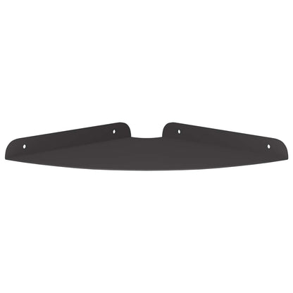 Corner Floating Shelf with Shelf 2 pcs Black 24 x 24 x 2 cm