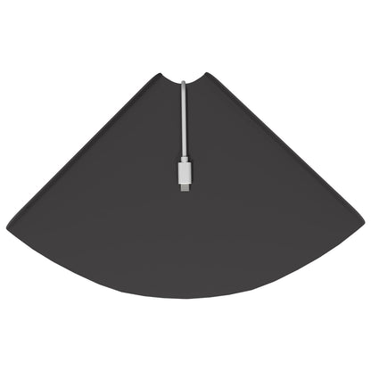 Corner Floating Shelf with Shelf 2 pcs Black 24 x 24 x 2 cm