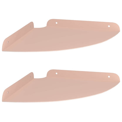 Floating Shelf with Shelf 2 pcs Pink 24 x 24 x 2 cm