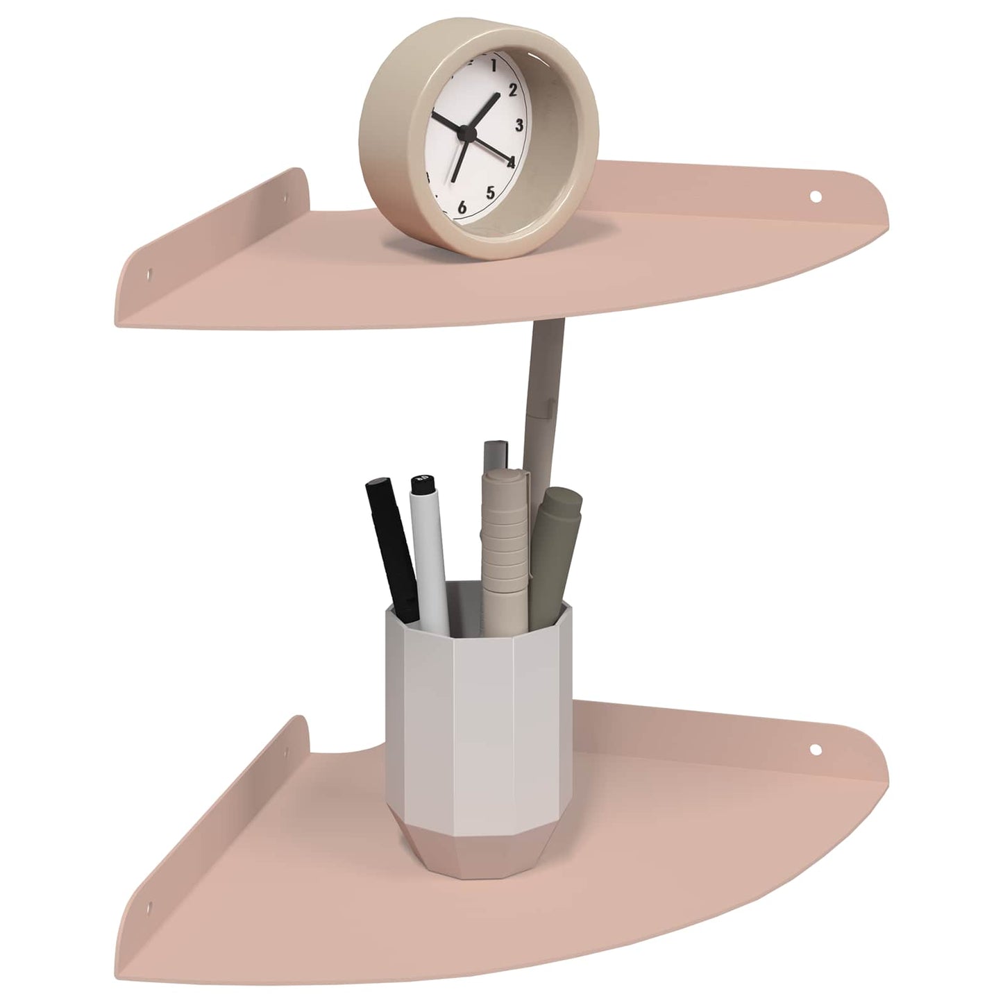 Floating Shelf with Shelf 2 pcs Pink 24 x 24 x 2 cm