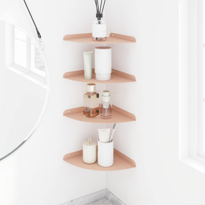 Floating Shelf with Shelf 4 pcs Pink 24 x 24 x 2 cm