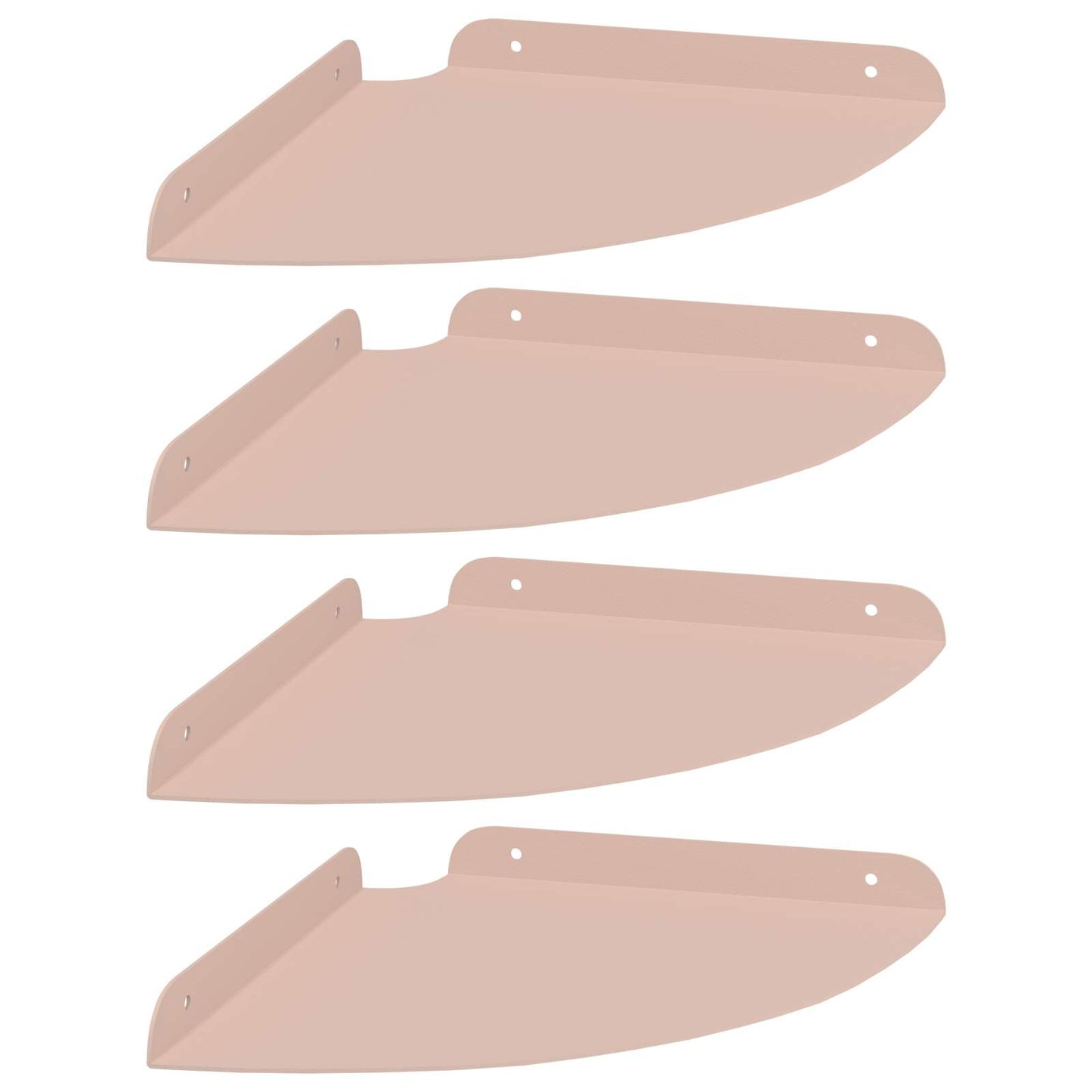 Floating Shelf with Shelf 4 pcs Pink 24 x 24 x 2 cm