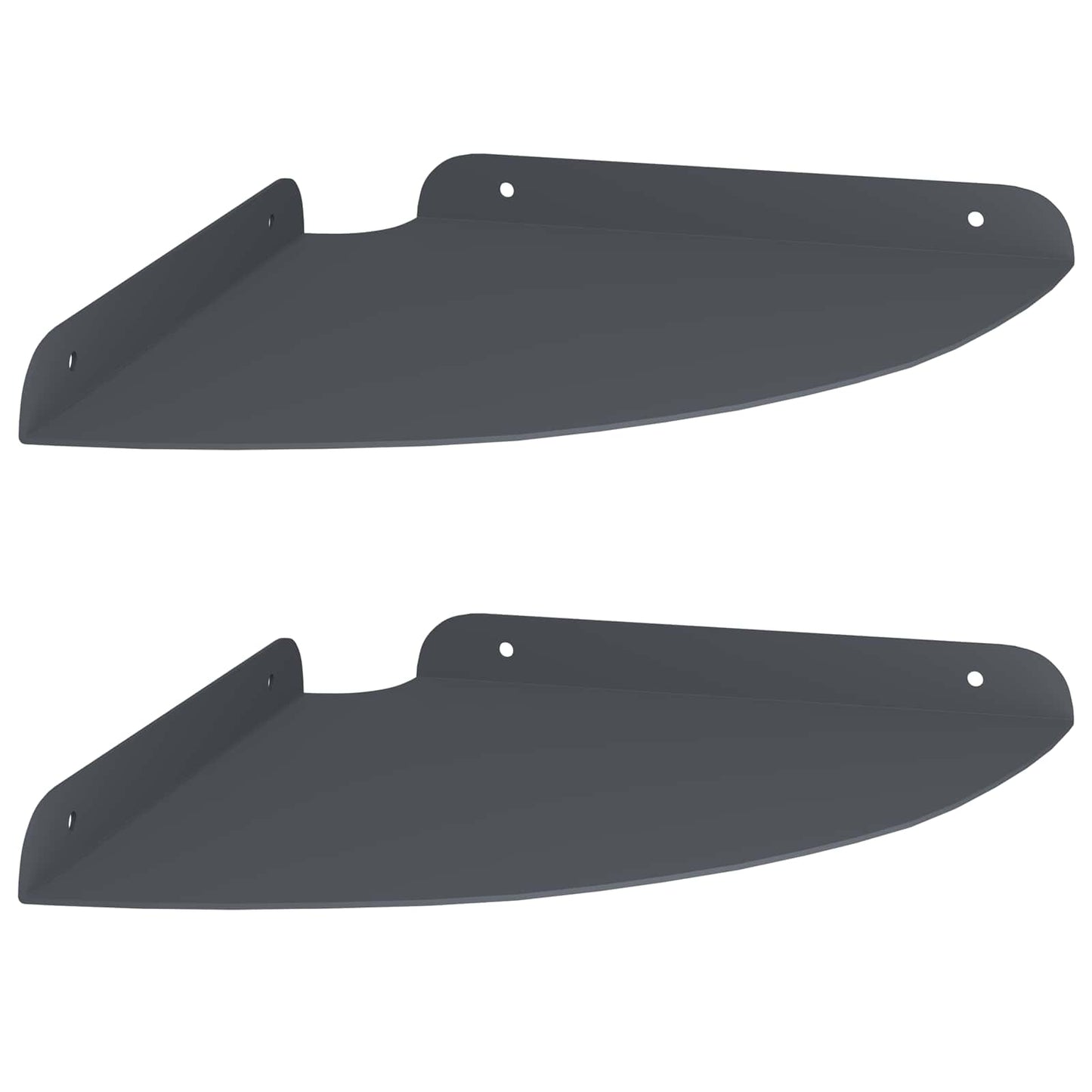 Floating Shelf with Shelf 2 pcs Anthracite 24 x 24 x 2 cm