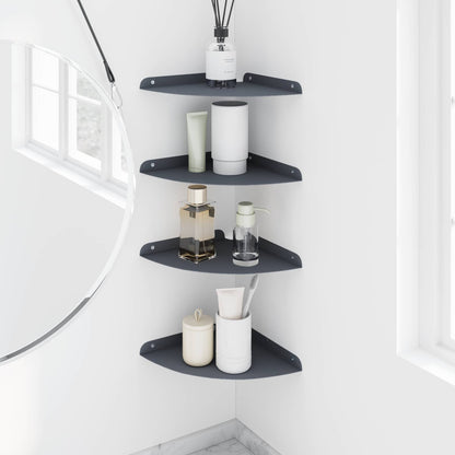 Floating Shelf with Shelf 4 pcs Anthracite 24 x 24 x 2.3 cm