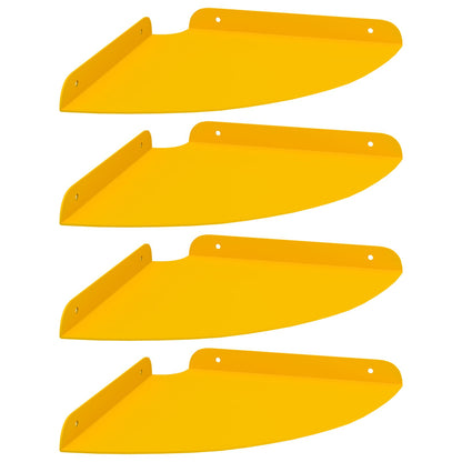 Floating Shelf with Shelf 4 pcs Mustard Yellow 24 x 24 x 2 cm