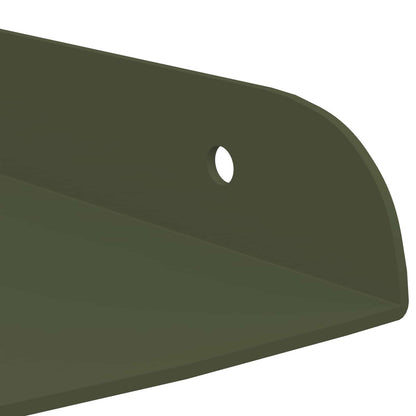 Floating Shelf with Shelf 2 pcs Olive Green 24 x 24 x 2 cm