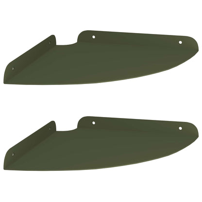 Floating Shelf with Shelf 2 pcs Olive Green 24 x 24 x 2 cm
