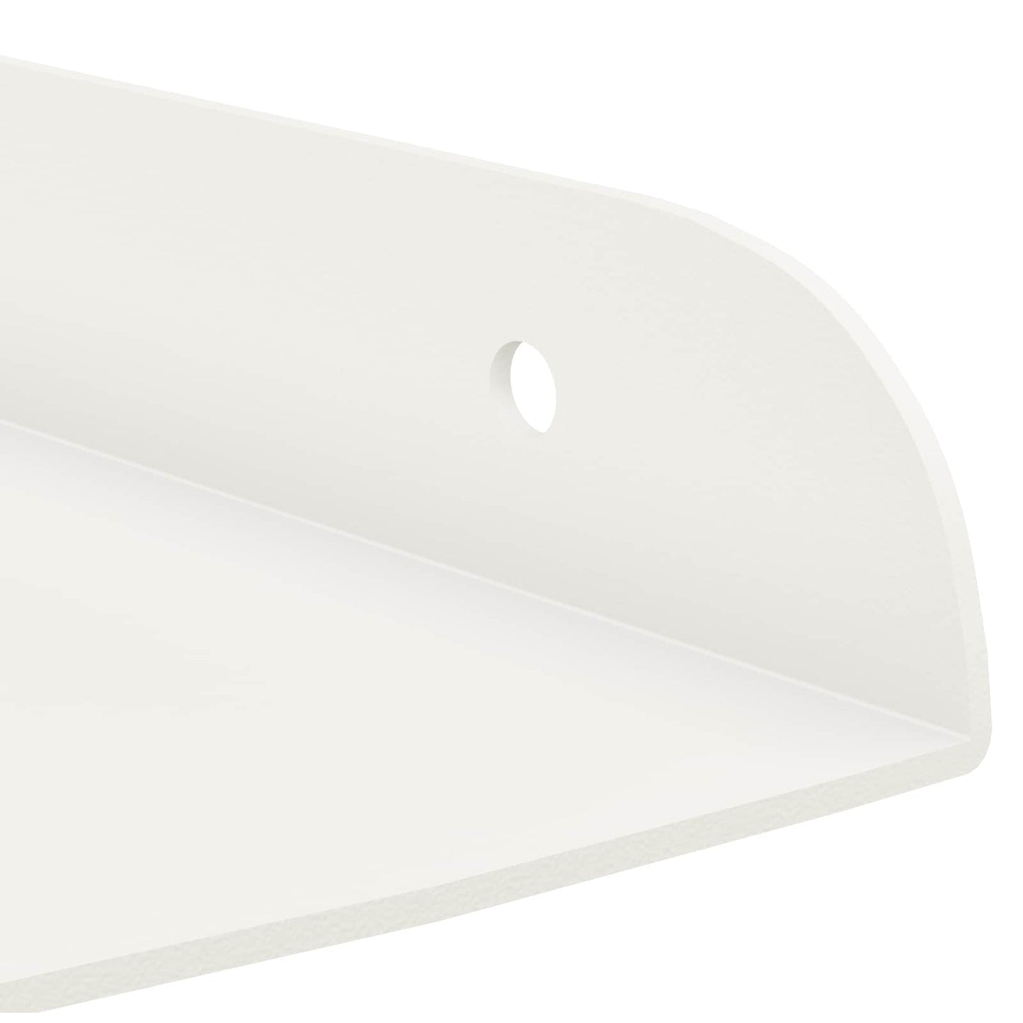 Floating Shelf with Shelf 2 pcs White 24 x 24 x 2 cm