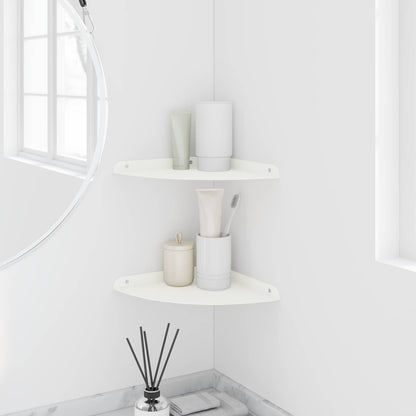 Floating Shelf with Shelf 2 pcs White 24 x 24 x 2 cm