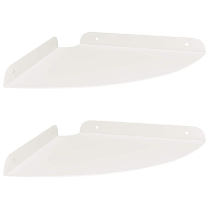 Floating Shelf with Shelf 2 pcs White 24 x 24 x 2 cm