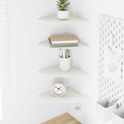 Floating Shelf with Shelf 4 pcs White 24 x 24 x 2 cm