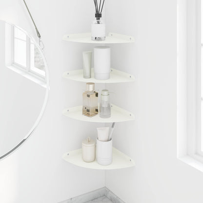 Floating Shelf with Shelf 4 pcs White 24 x 24 x 2 cm
