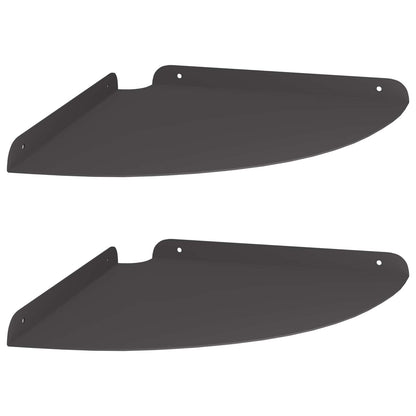 Corner Floating Shelf with Shelf 2 pcs Black 30 x 30 x 2 cm