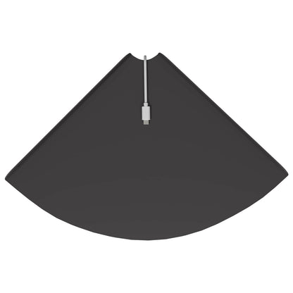 Corner Floating Shelf with Shelf 2 pcs Black 30 x 30 x 2 cm
