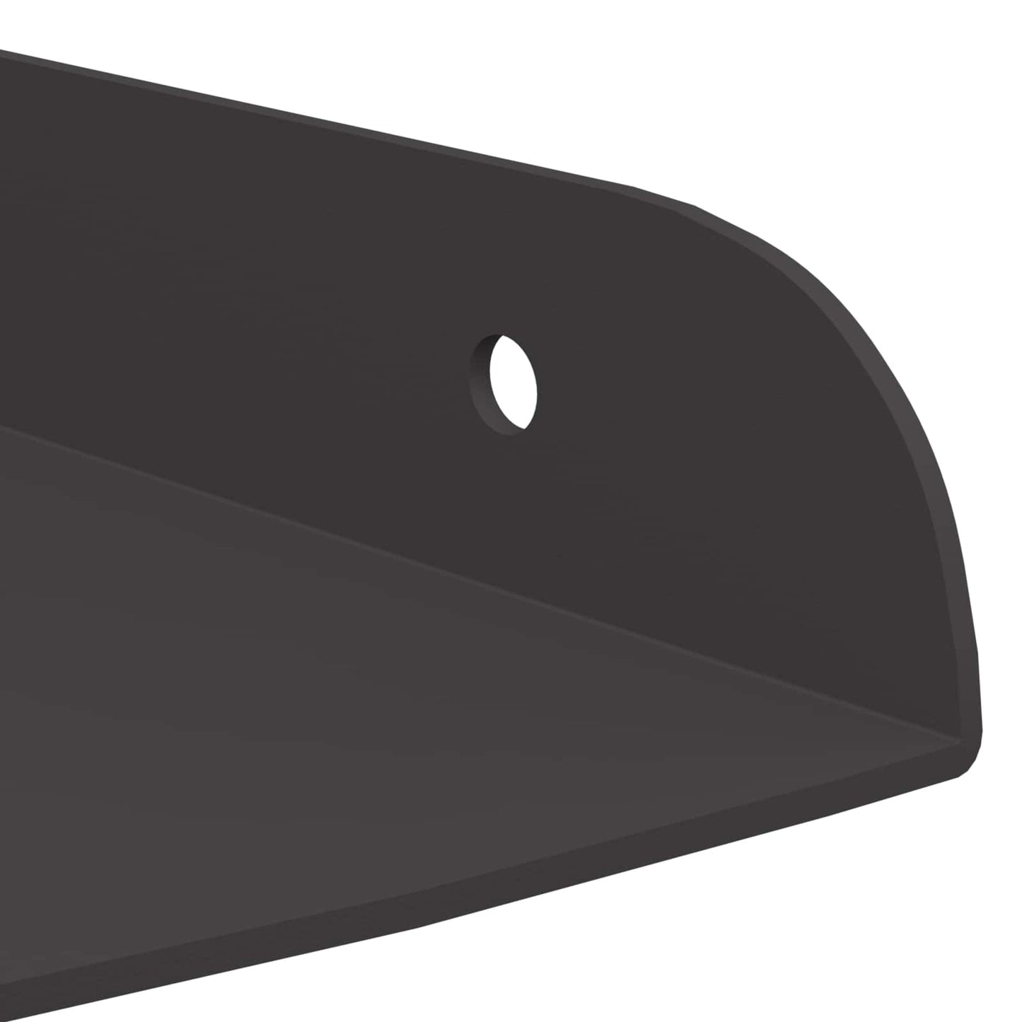 Floating Shelf with Shelf 4 pcs Black 30 x 30 x 2 cm