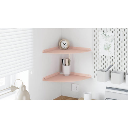 Floating Shelf with Shelf 2 pcs Pink 30 x 30 x 2 cm