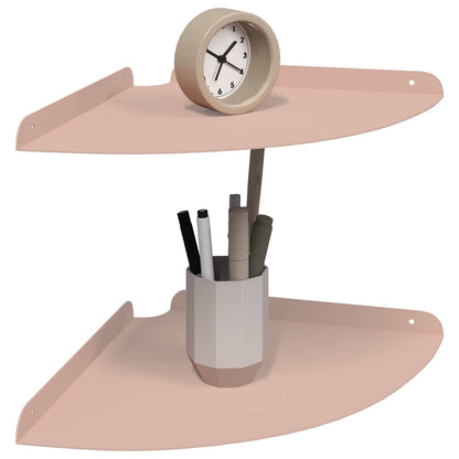 Floating Shelf with Shelf 2 pcs Pink 30 x 30 x 2 cm