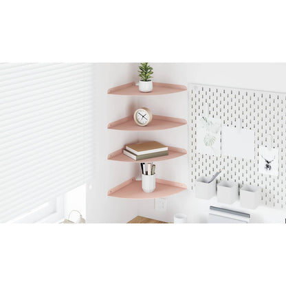 Floating Shelf with Shelf 4 pcs Pink 30 x 30 x 2 cm