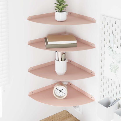 Floating Shelf with Shelf 4 pcs Pink 30 x 30 x 2 cm