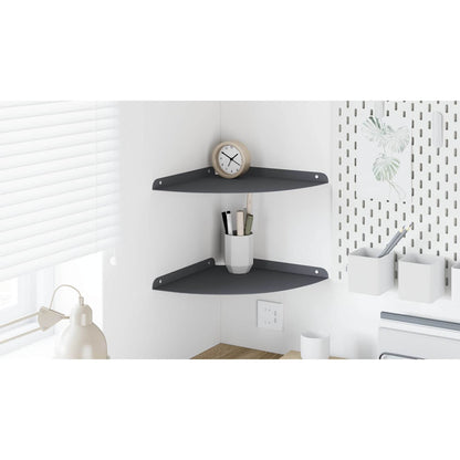 Floating Shelf with Shelf 2 pcs Anthracite 30 x 30 x 2 cm