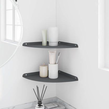 Floating Shelf with Shelf 2 pcs Anthracite 30 x 30 x 2 cm