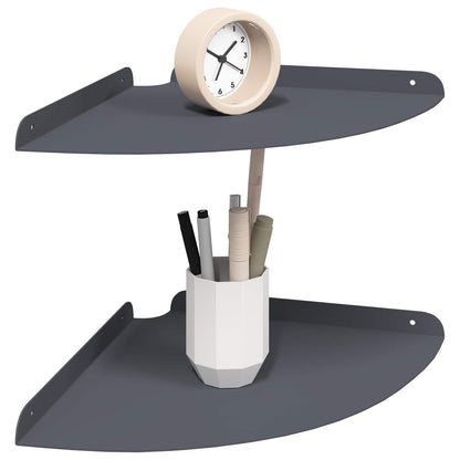 Floating Shelf with Shelf 2 pcs Anthracite 30 x 30 x 2 cm