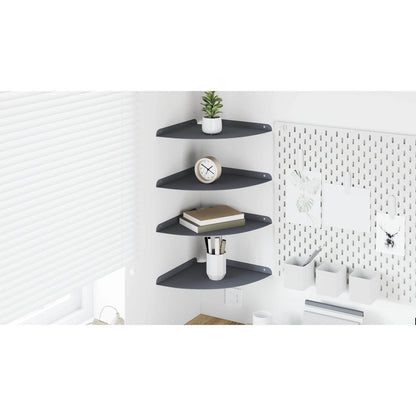 Floating Shelf with Shelf 4 pcs Anthracite 30 x 30 x 2 cm