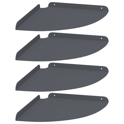 Floating Shelf with Shelf 4 pcs Anthracite 30 x 30 x 2 cm