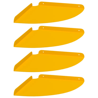 Floating Shelf with Shelf 4 pcs Mustard Yellow 30 x 30 x 2 cm