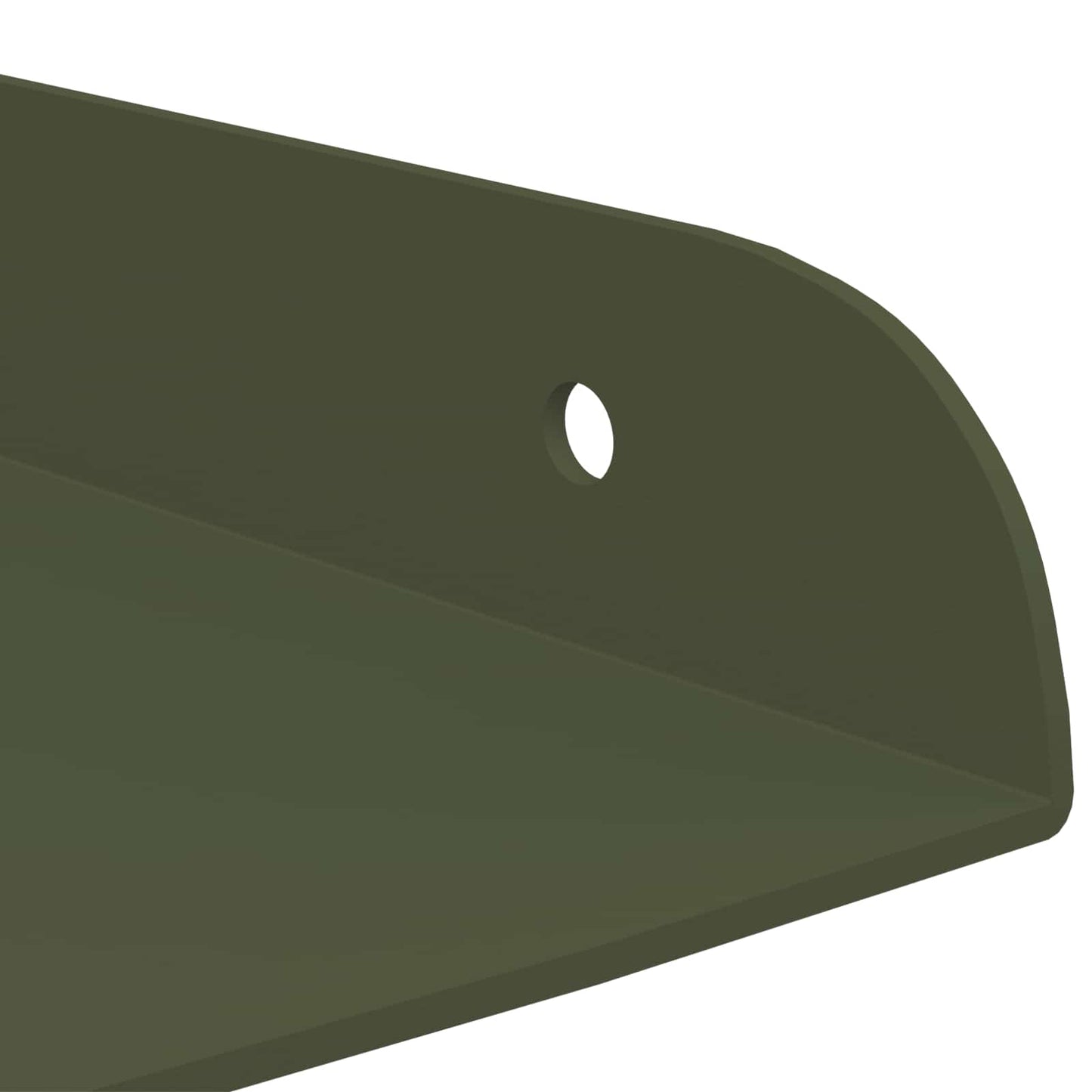 Floating Shelf with Shelf 4 pcs Olive green 30 x 30 x 2 cm