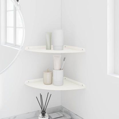 Floating Shelf with Shelf 2 pcs White 30 x 30 x 2 cm