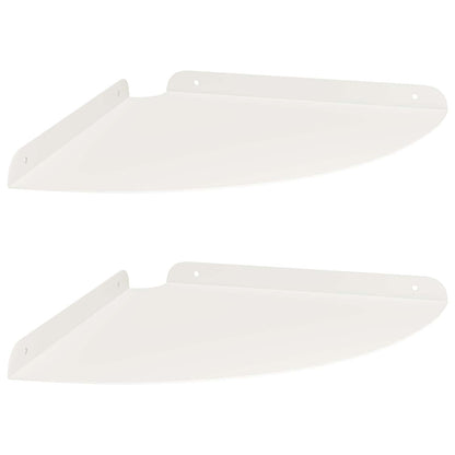 Floating Shelf with Shelf 2 pcs White 30 x 30 x 2 cm