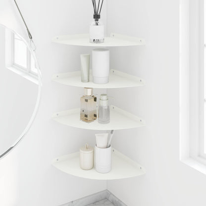 Floating Shelf with Shelf 4 pcs White 30 x 30 x 2 cm