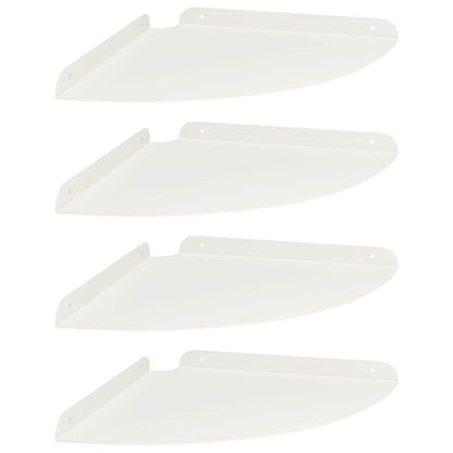 Floating Shelf with Shelf 4 pcs White 30 x 30 x 2 cm