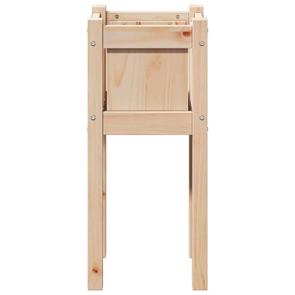 Garden Planter Nature 31 x 31 x 70 cm Solid Pine Wood