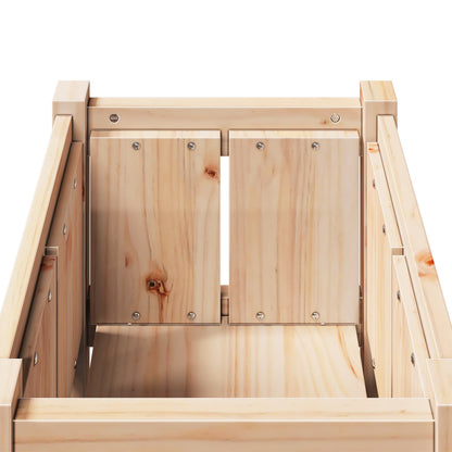 Garden Planter Nature 40 x 40 x 70 cm Solid Pine Wood