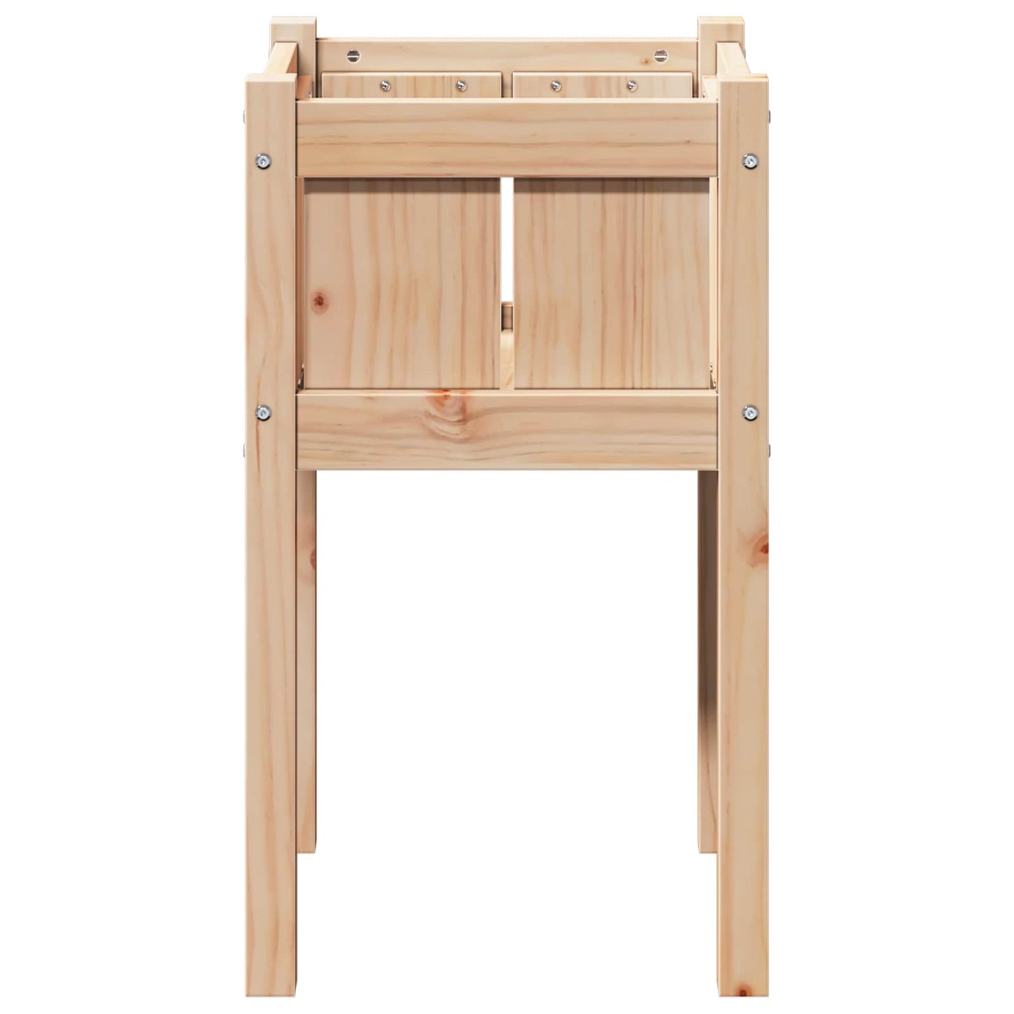 Garden Planter Nature 40 x 40 x 70 cm Solid Pine Wood