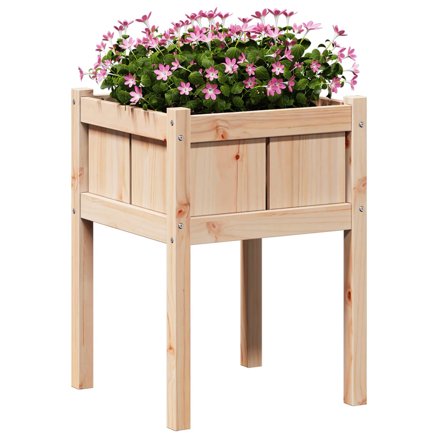 Garden Planter Nature 50 x 50 x 70 cm Solid Pine Wood