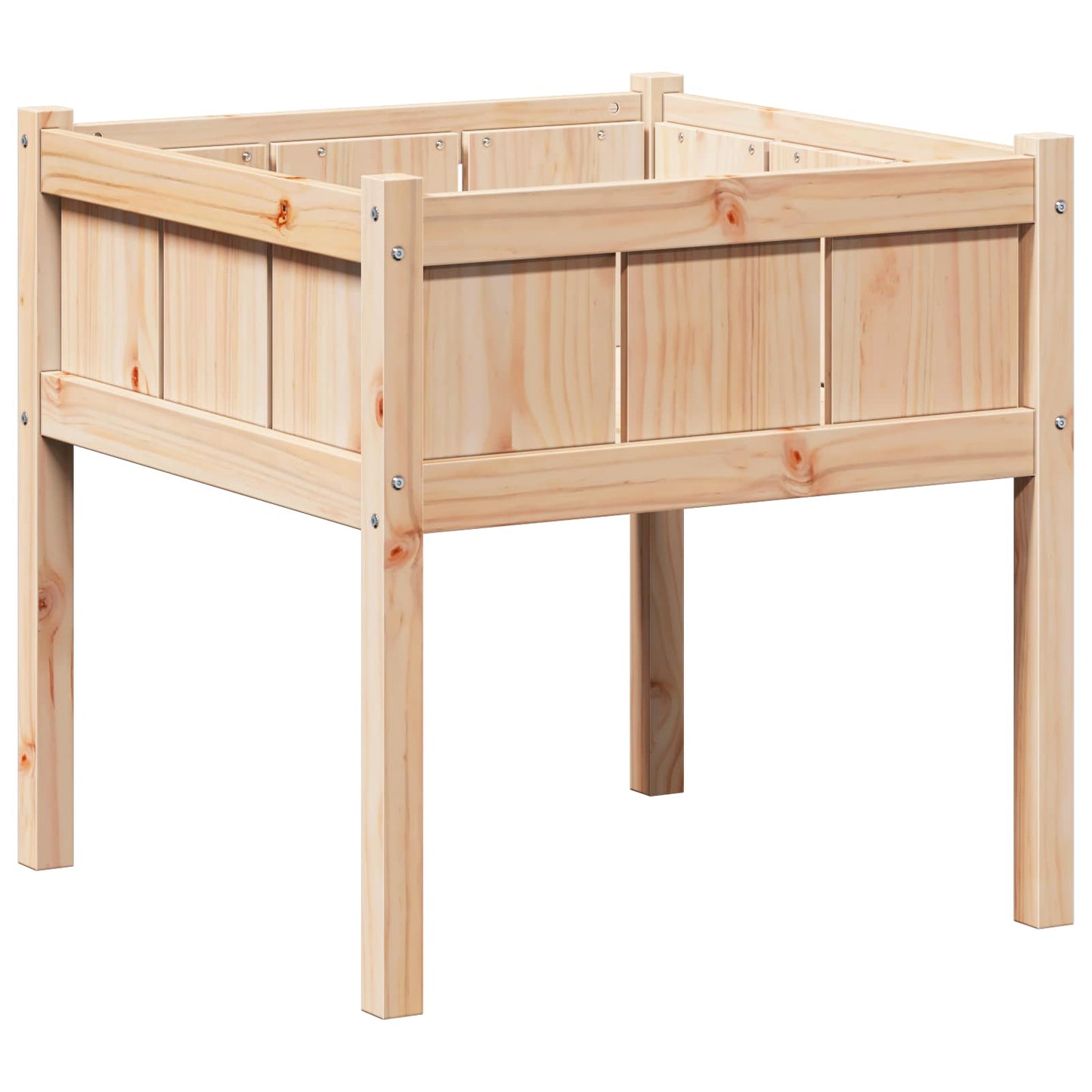 Garden Planter Nature 70 x 70 x 70 cm Solid Pine Wood