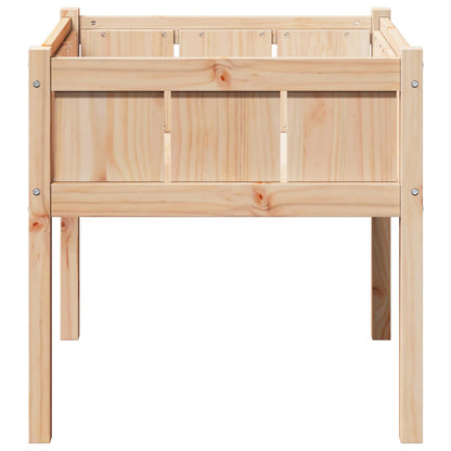 Garden Planter Nature 70 x 70 x 70 cm Solid Pine Wood