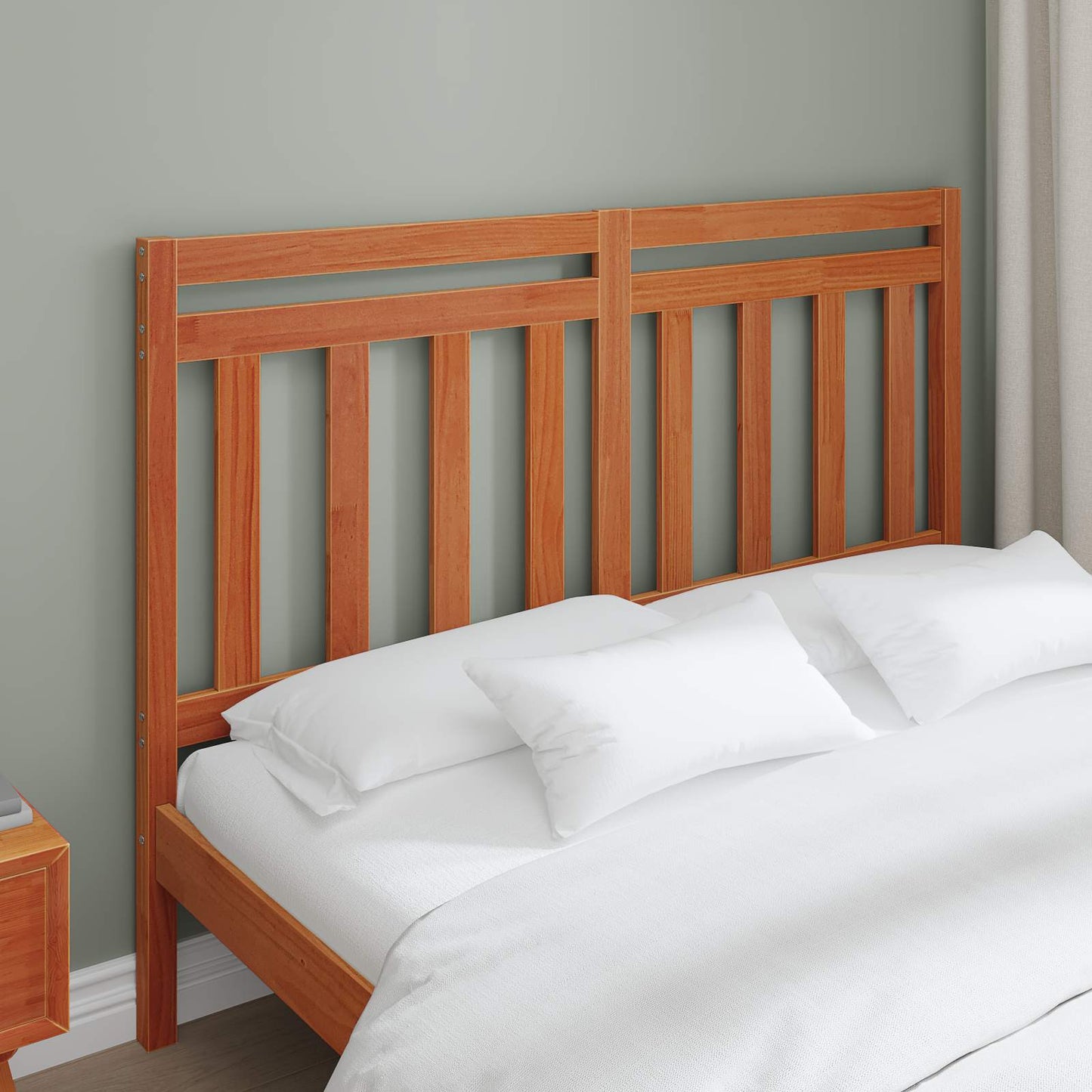Headboard with Headboard Wax Brown 155.5 x 100 cm