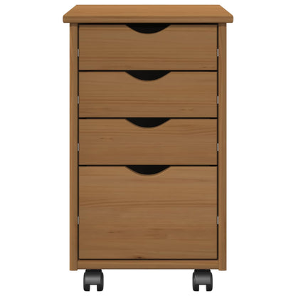 Rolling Cabinet MOSS Honey Brown 34 x 39 x 56 cm