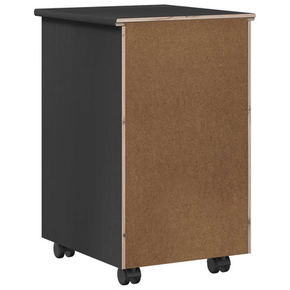 Rolling Cabinet with Wheel Grey 34 x 39 x 56 cm Solid Pine Wood