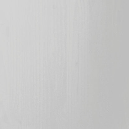 Rolling Cabinet White 34 x 39 x 65.5 cm Solid Pine Wood