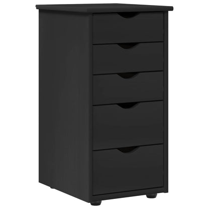 Cabinet Black 34 x 39 x 61.5 cm Solid Pine Wood