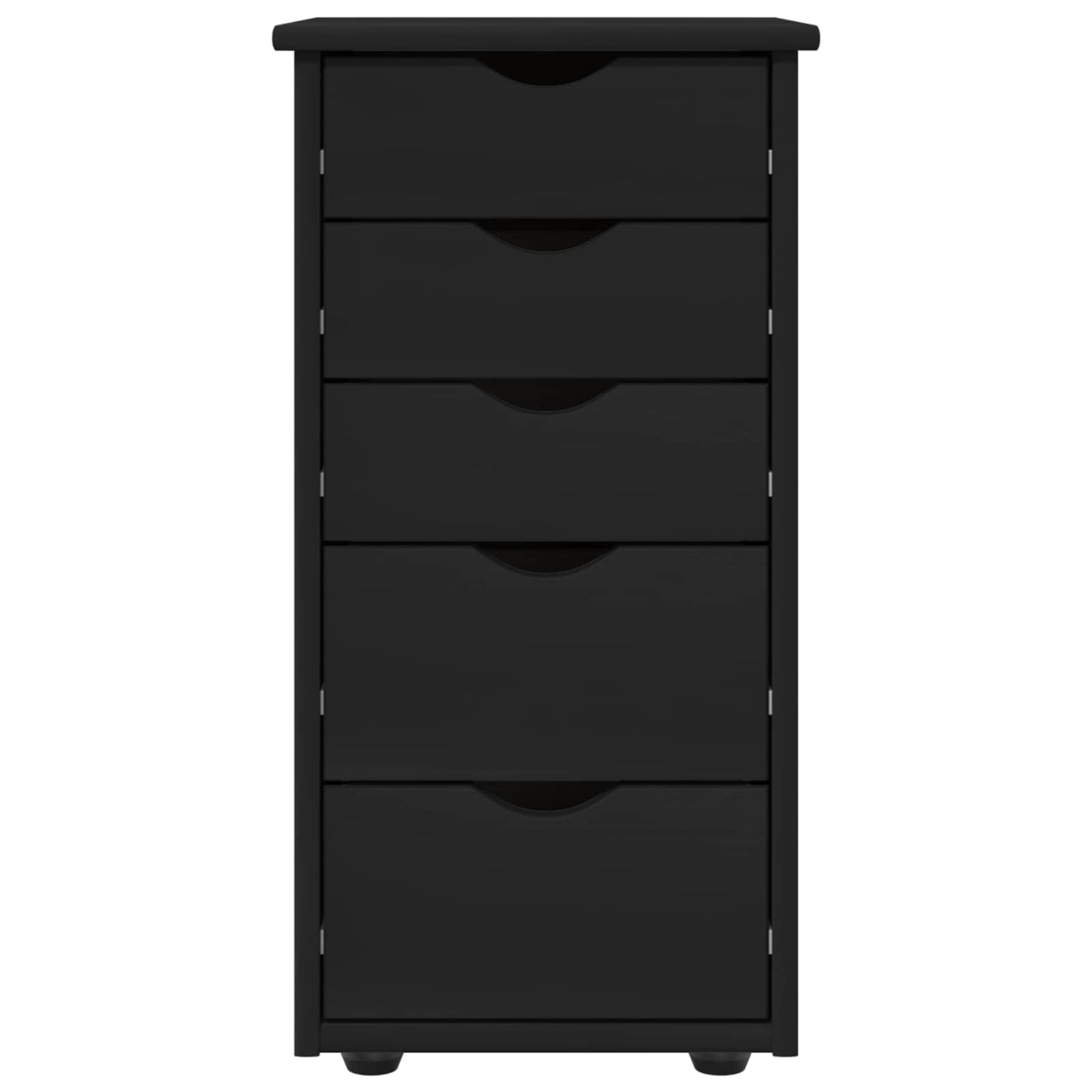 Cabinet Black 34 x 39 x 61.5 cm Solid Pine Wood